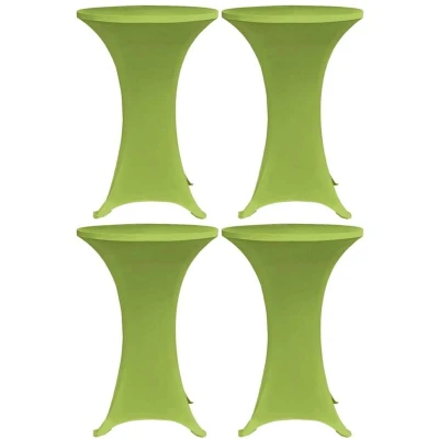 Image of vidaXL Stretch Table Cover 4 pcs 70 cm Green