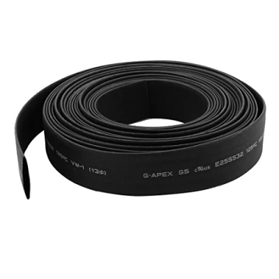 Image of Sourcingmap Heat Shrink Tubing 13mm Dia 2:1 Rate Tube Wire Wrap 5m Black