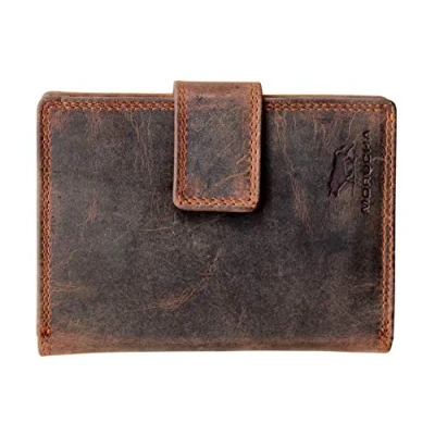Image of MORUCHA Clutch Wallet for Women Genuine Leather RFID Blocking High Capacity Cardholder Purse M85 (Dark Brown Hunter)