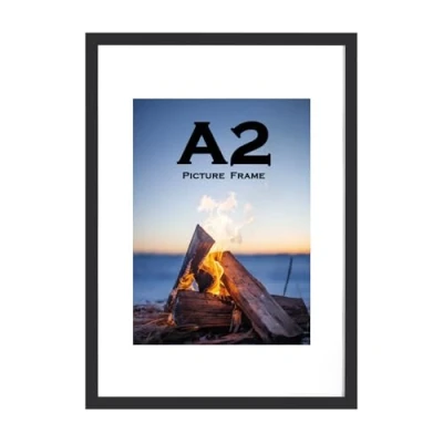 Image of Scholar Tree Black A2 (42x59.4cm) Wooden Picture Frames, Wall Mountable, with Mount for A3 Frame