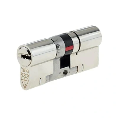 Image of Yale Anti Snap 3 Star Euro Double Cylinder, High Security, Nickel Finish, 35.45 (80 mm)