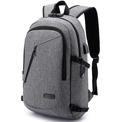 Image of Anti Theft Backpack,Business Laptop Backpack with USB Charging Port and Earphone Lock Slim Water Resistant Bag Daypack Fits 15.6 Inch Computer Notebook Rucksack for Work, College