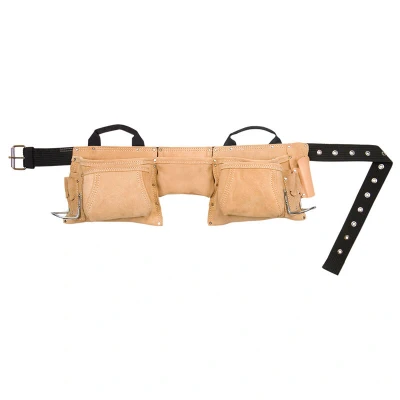 Image of Kuny&#039;s AP 527X Heavy Duty Leather Work Apron 12 Pocket KUNAP527X