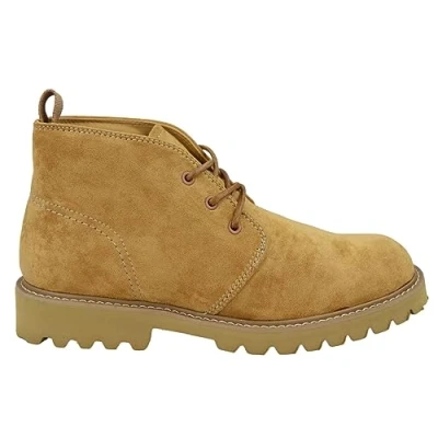 Image of Mens Casual Hiking Boots Jeans Laced Ankle Suede Chukka Camel 7 UK
