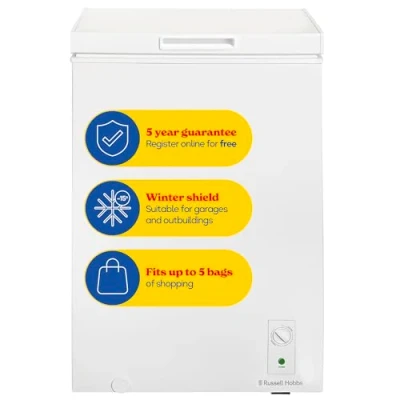 Image of Russell Hobbs, RH99CF0E1W 99L Compact Chest Freezer in White