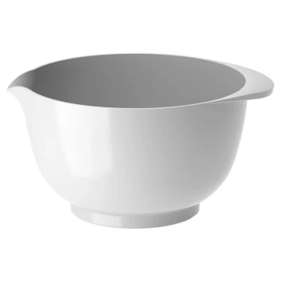 Image of Rosti Margrethe Mixing Bowl, 3 Litres, Shatterproof Baking Yeast Dough Bowl with Good Handle, Recyclable Plastic White
