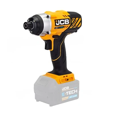 Image of JCB 18V Cordless Impact Driver, Bare Unit, Powerful 150Nm Torque, 1/4&quot; Hex Quick Change Chuck, Rubber Grip Overmould, Belt Clip &amp; LED Light, 3 Year Warranty