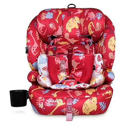 Image of COSATTO Zoomi 3 iSize Car Seat from 76cm up to 150cm (Approx.15 Months 12 Years), ISOFIT, Adjustable Headrest, Side Impact Protection, Easy Install, R129 Tested (Dino Delite)