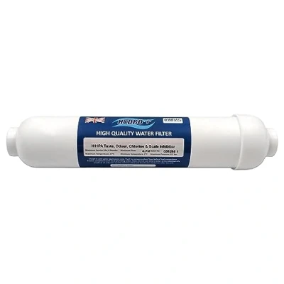 Image of Hydro+ H11PA Inline Fridge Water Filter &amp; Scale Inhibitor Activated Carbon Fridge, Cooler Tap 1/4&quot; Push Fit Cartridge Samsung, LG, GE, Bosch, Daewoo, Neff, Siemens
