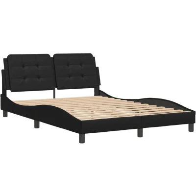 Image of vidaXL Bed Frame without Mattress &quot;Zadar&quot; Black 120x200 cm Faux Leather