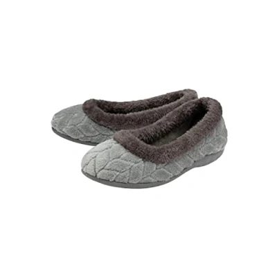 Image of DUNLOP Ladies Luxury Olwen Slippers Grey UK 5
