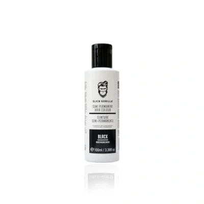 Image of Slick Gorilla Vegan and Cruelty Free Semi Permanent BLACK Hair Colour (3.38 Fl Oz, 100 ml BLACK)