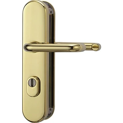 Image of ABUS KLZS714 MS EK 12247 Handle and Door Fitting with Cylinder Protection Round Brass