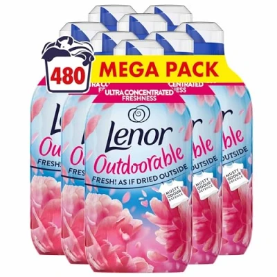 Image of Lenor Outdoorable Fabric Conditioner 480 Washes (8x60), Floral Fresh Ultra Concentrated Freshness