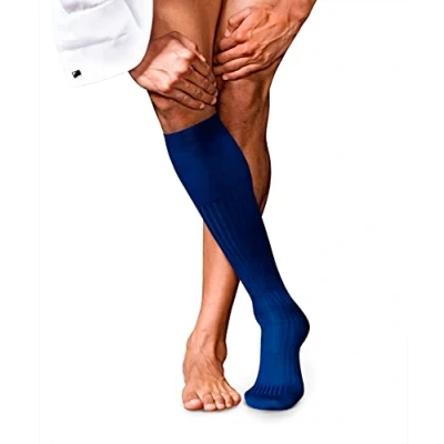 Image of FALKE Men&#039;s No. 7 M KH Wool Long Plain 1 Pair Knee High Socks, Blue (Royal 6000), 5.5 6.5