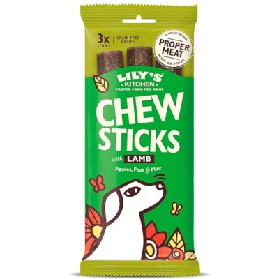 Image of Lily&#039;s Kitchen Made with Natural Ingredients Chew Sticks Turkey Dog Treat 10 x 120g