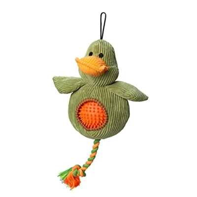 Image of House Of Paws Duck Cord Dog Toy with Spiky Ball