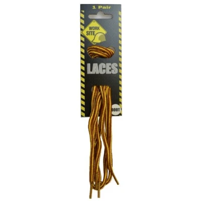 Image of Worksite Heavy Duty Boot Laces (Various Styles) (150CM Brown And Gold)
