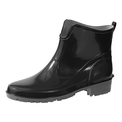Image of Ladeheid Women&#039;s EVA Thermo Extra Light Wellington Boots Rainy Wellies Rain LA 800 2017 (Black/Grey, 3.5 UK)