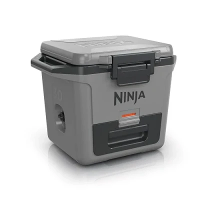 Image of Ninja FrostVault Hard Cooler 30qt/28L, Premium Heavy Duty Insulated Cool Box, Keeps Ice for up to 5 Days, with Dry Zone integrated Fridge Temp Storage Drawer, Fits 48 Cans, Slate Grey