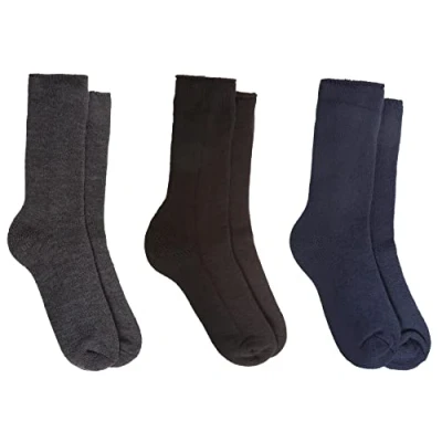 Image of Heatwave Pack Of 3 Mens Hot Socks Thermal Heavy Duty Ultimate Heat Work Boot Sock 2.3 TOG, UK 6 11, Assorted