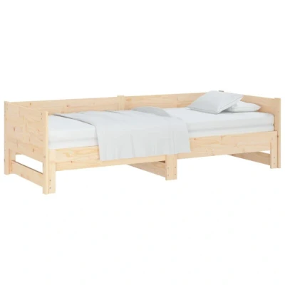 Image of vidaXL Pull out Day Bed without Mattress Solid Wood Pine 2x(90x190) cm