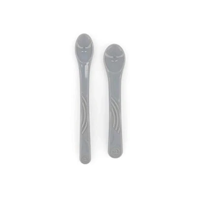 Image of Twistshake 2X Feeding Spoon Set for Baby, Infant Feeding, BPA Free, 6+ Months, Pastel Grey