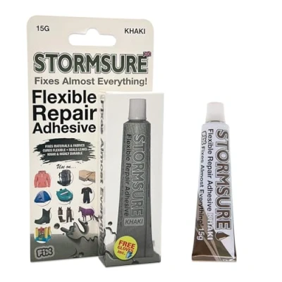 Image of Stormsure Adhesive Khaki 15g: Ultimate Boot Repair Glue Waterproof &amp; Flexible for Wellington Boots