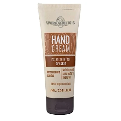 Image of Workaholic’s Hand and Nail Cream with Organic Shea Butter Hyaluronic Acid for Very Dry Skin, 75ml