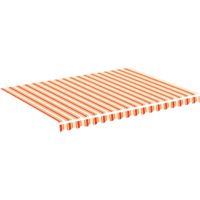 Image of vidaXL Replacement Fabric for Awning Yellow and Orange 4x3 m