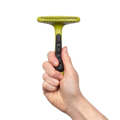 Image of Bunty Dog Puppy Pet Undercoat Double Layer Rake Grooming Comb Brush Groom Hair Fur Deshedding Tool Rounded Twin Teeth Suitable for Large and Small Animals