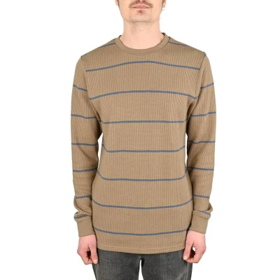 Image of RVCA Stripe Jumper, Men&#039;s, Size: Medium, Coyote