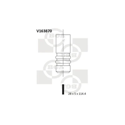 Image of 55207517 Inlet Valves BGA V163870 28mm FIAT: Grande Punto Hatchback, BRAVO 2, VAUXHALL: Insignia Mk1
