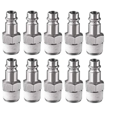 Image of Prevost ERP 076251 1/4&quot; Thread Male NPT High Flow Safety Air Plug (10)