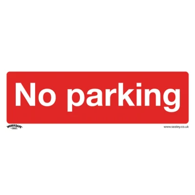 Image of Worksafe Prohibition Safety Sign No Parking Self Adhesive Vinyl