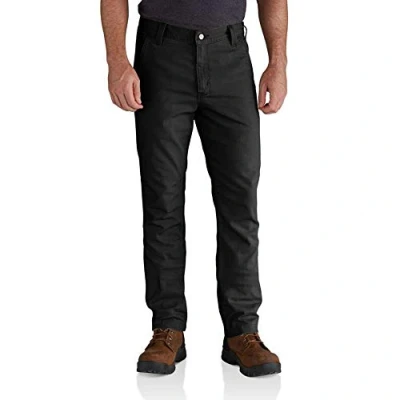 Image of Carhartt Men&#039;s Rugged Flex Straight Fit Canvas 5 Pocket Tapered Work Pant, Black, 36W / 30L