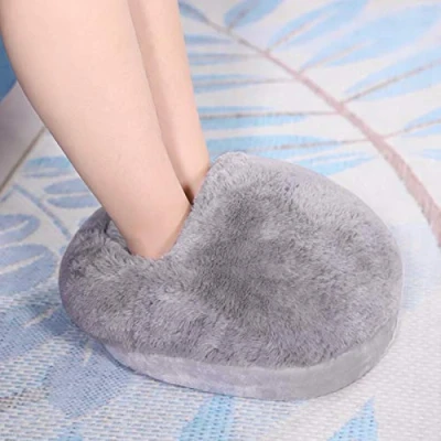 Image of Raguso USB Rechargeable Foot Warmer Cushion Electric Heater Winter for Office Heating Slippers Shoes Insole (Gray)