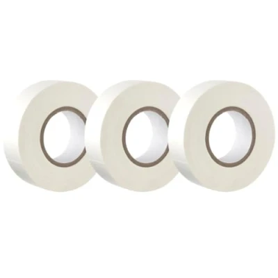 Image of GTSE White Electrical Tape, 19mm x 20m, Strong Self Adhesive PVC Insulation Tape for Insulating, Repairing and Protecting Wires, 3 Rolls