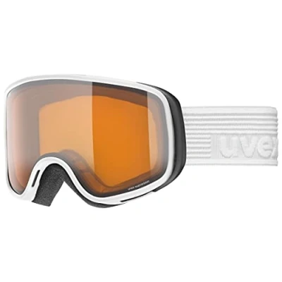 Image of Uvex Unisex Kids, scribble LG ski goggles, white/lasergold clear, one size