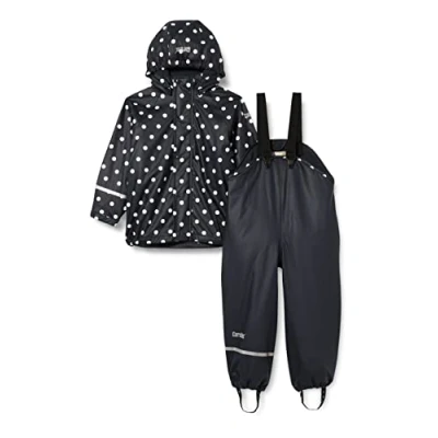 Image of CareTec Baby und Kinder Regenjacke Regenhose mit Fleece Futter im Set, Dark Navy (778 4003), 80