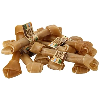 Image of Good Boy Large Rawhide Knotted Bones Dog Chews Made From 100 Percent Natural Hide Pack of 10 Treats