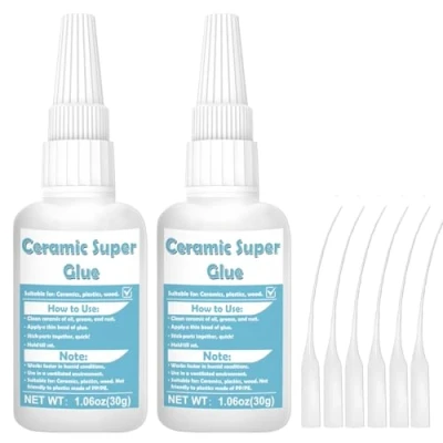 Image of 60g Ceramic Glue Repair for Pottery, Pottery Repair, Instantly Sticky &amp; Waterproof, Porcelain Tiles, Metal, Cutlery, Glass, Plastic and DIY Crafts