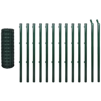 Image of vidaXL Euro Fence Steel 25x1 m Green
