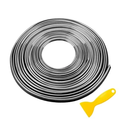 Image of ETOPARS 10M 32.8ft Car Trim Interior Strips Silver Automotive Gap Fillers Moulding Line Decorative Filler Flexible Edge Strip Dashboard