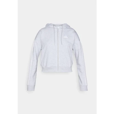 Image of adidas Sportswear Zipup sweatshirt, Women&#039;s, Size: XS, Light grey heather/white