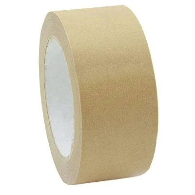 Image of NATEE Kraft Paper Packaging Tape Fully Recyclable Sticky Tapes Strong Eco Friendly for Packing Parcels and Boxes Brown Moving House (Pack of 1, 48mm x 50M)