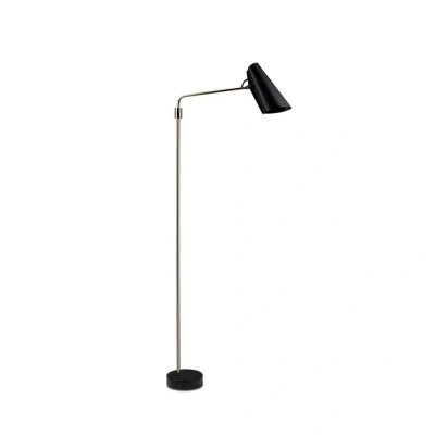Image of Northern Birdy Swing floor lamp, black/brass
