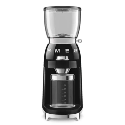 Image of Smeg CGF01BLEU Electric Coffee Grinder with a Power of 150 W black, Plastic, Black