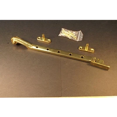 Image of Ironmongery World 3 Sizes Solid Brass Old Georgian Rope Style Window Casement Stay Lock 10&quot; / 250mm