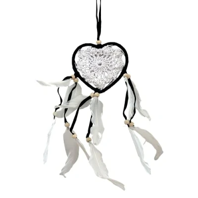 Image of VIE Naturals Heart Shaped Dream Catcher, 9cm, Black, Multicolor, One Size